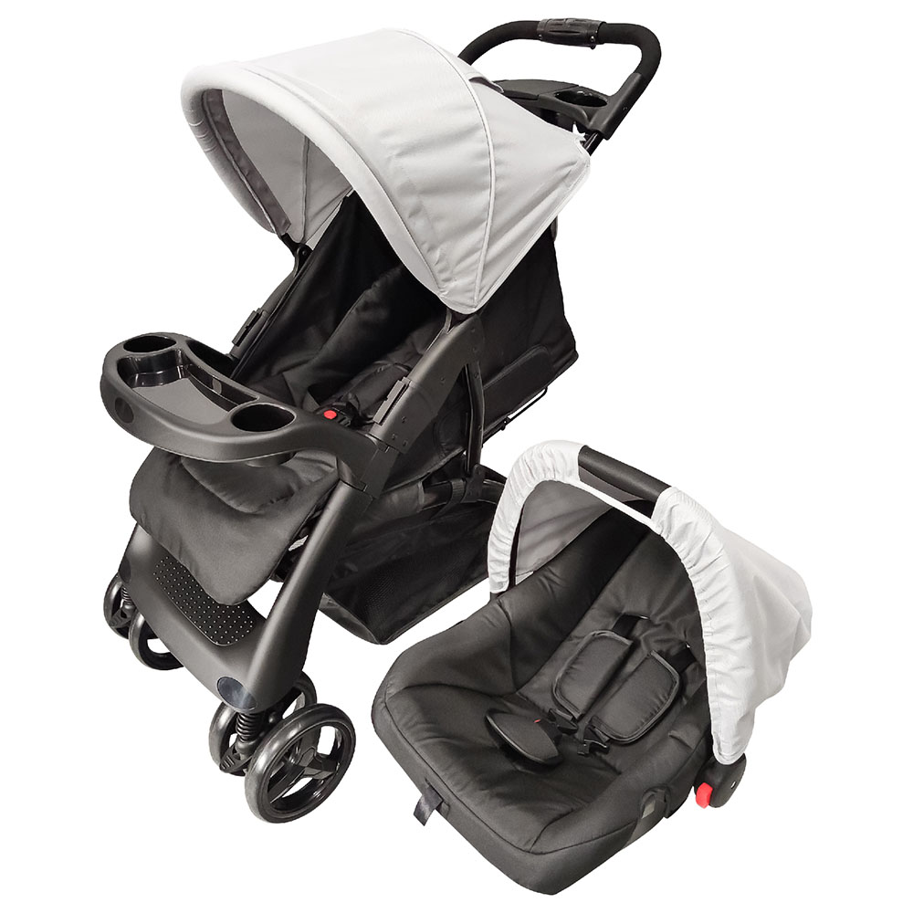 Moon - Aria Baby Stroller 2-in-1 Travel System - Light Grey