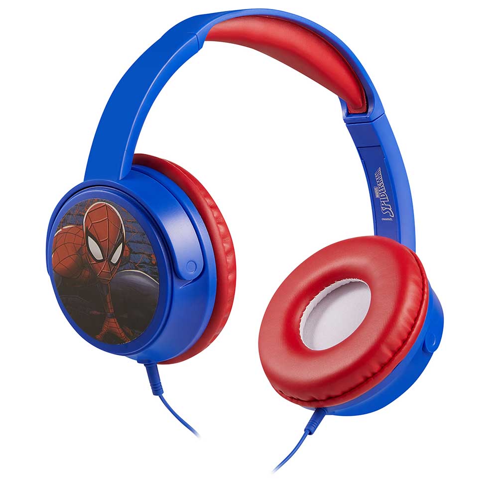 Volkano - Marvel Spiderman Stereo Headphones With Padded Ear Cups And 5 Stickers