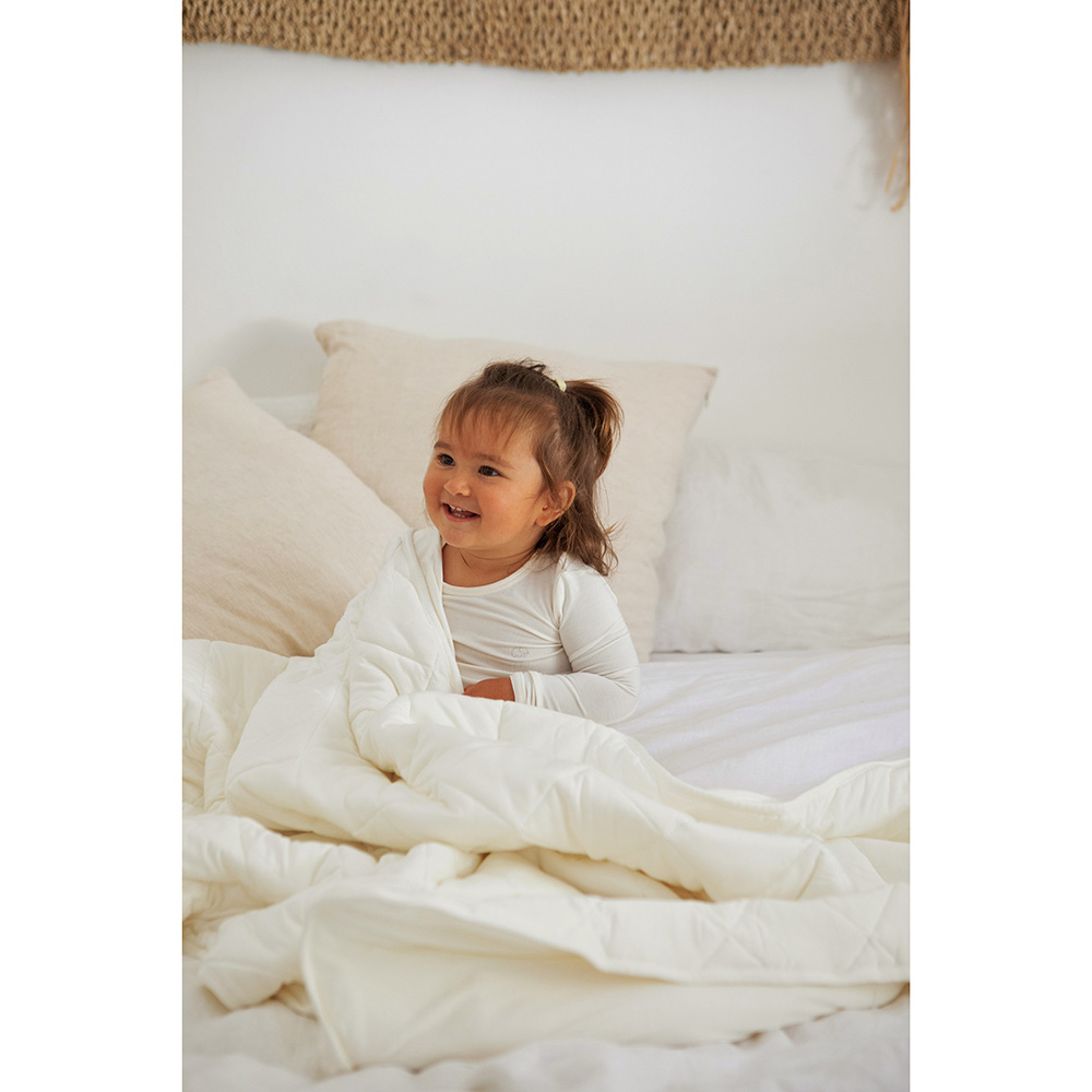 Anvi Baby - Organic Bamboo Baby And Toddler Blanket - White