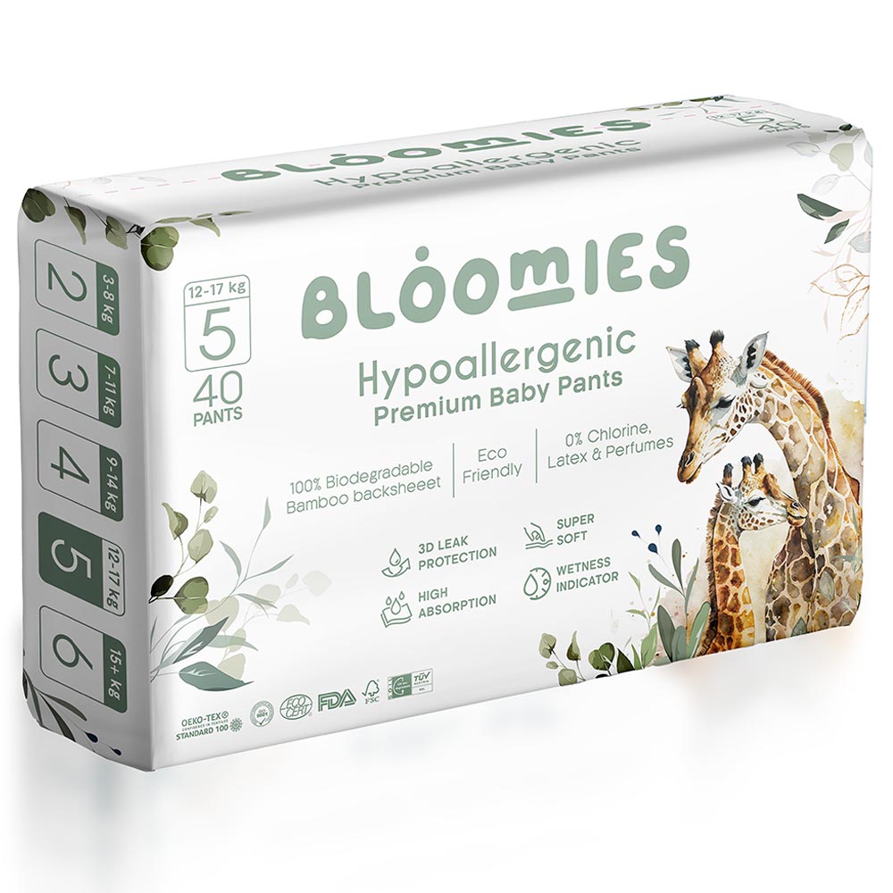 Bloomies - Premium Baby Pants - 12-17 kg - Size 5 - 40pcs