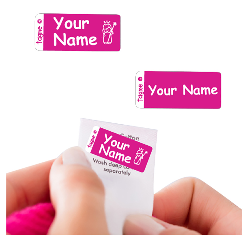 TagMe - Personalised Peel 'N Stick Clothing Labels - Pink - Pack of 20
