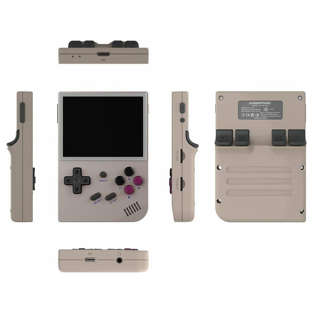 Anbernic - RG35XX Handheld Game Console - 3.5-Inch - 64Gb - Grey