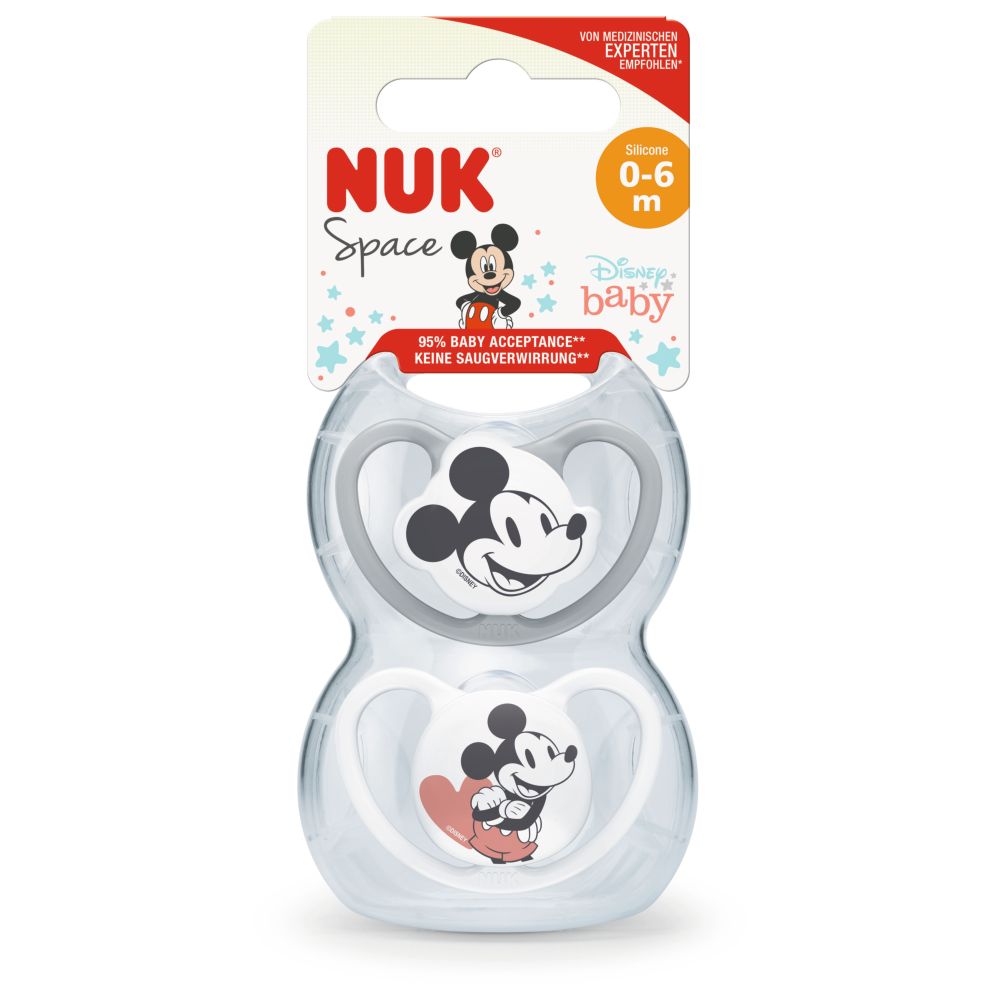 Nuk - Disney Mickey Space Soother - 0-6M - 2pcs