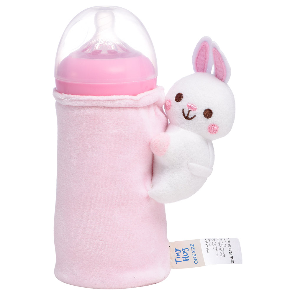 Tiny Hug - Newborn Soft And Insulated Baby Bottle Cover - Pink
