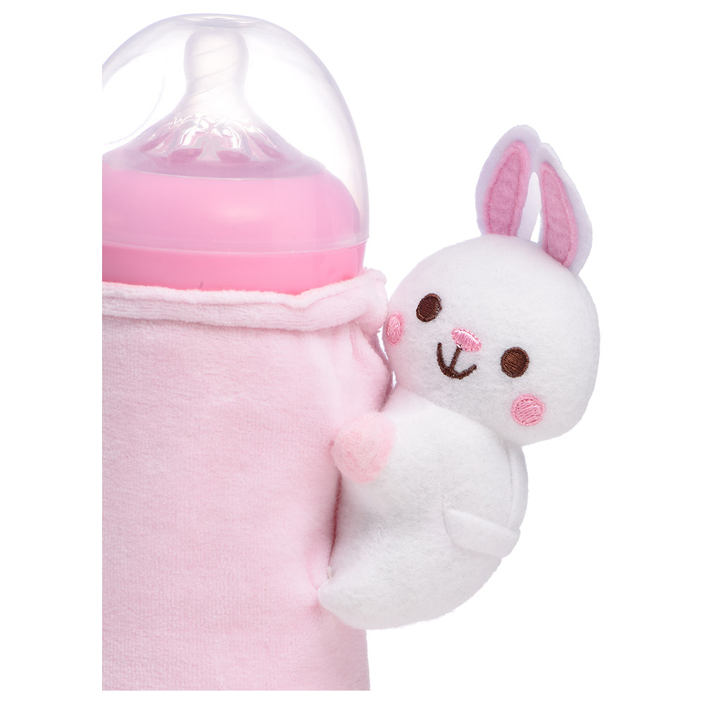 Tiny Hug - Newborn Soft And Insulated Baby Bottle Cover - Pink