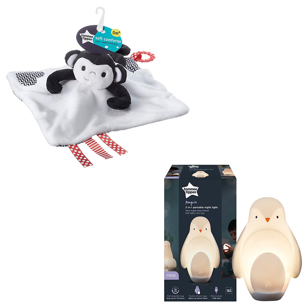 Tommee Tippee - Penguin 2-in-1 Night Light w/ 3-in-1 Gerry Giraffe Toy