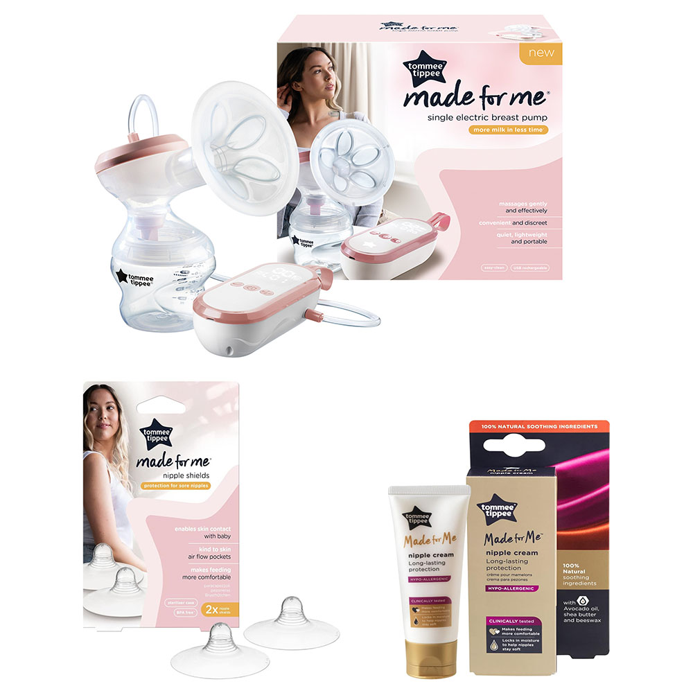 Tommee Tippee - Electric Breast Pump w/ Nipple Cream & 2pcs Nipple Shields