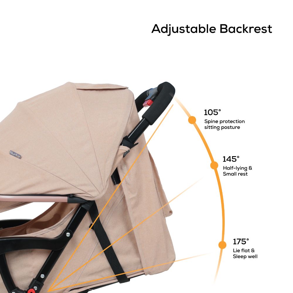 Nurtur - Fully Adjustable Stroller - Brown