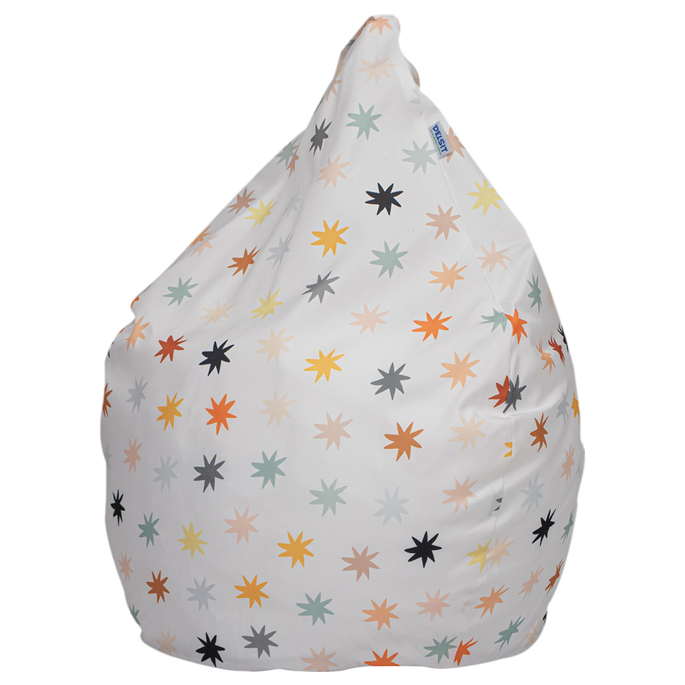 Delsit - Droplet Bean Chair W/ Color Stars - White
