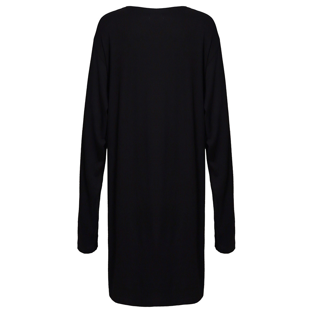 Tummy - Maternity Full Sleeves Open Front Long Shrug - Black
