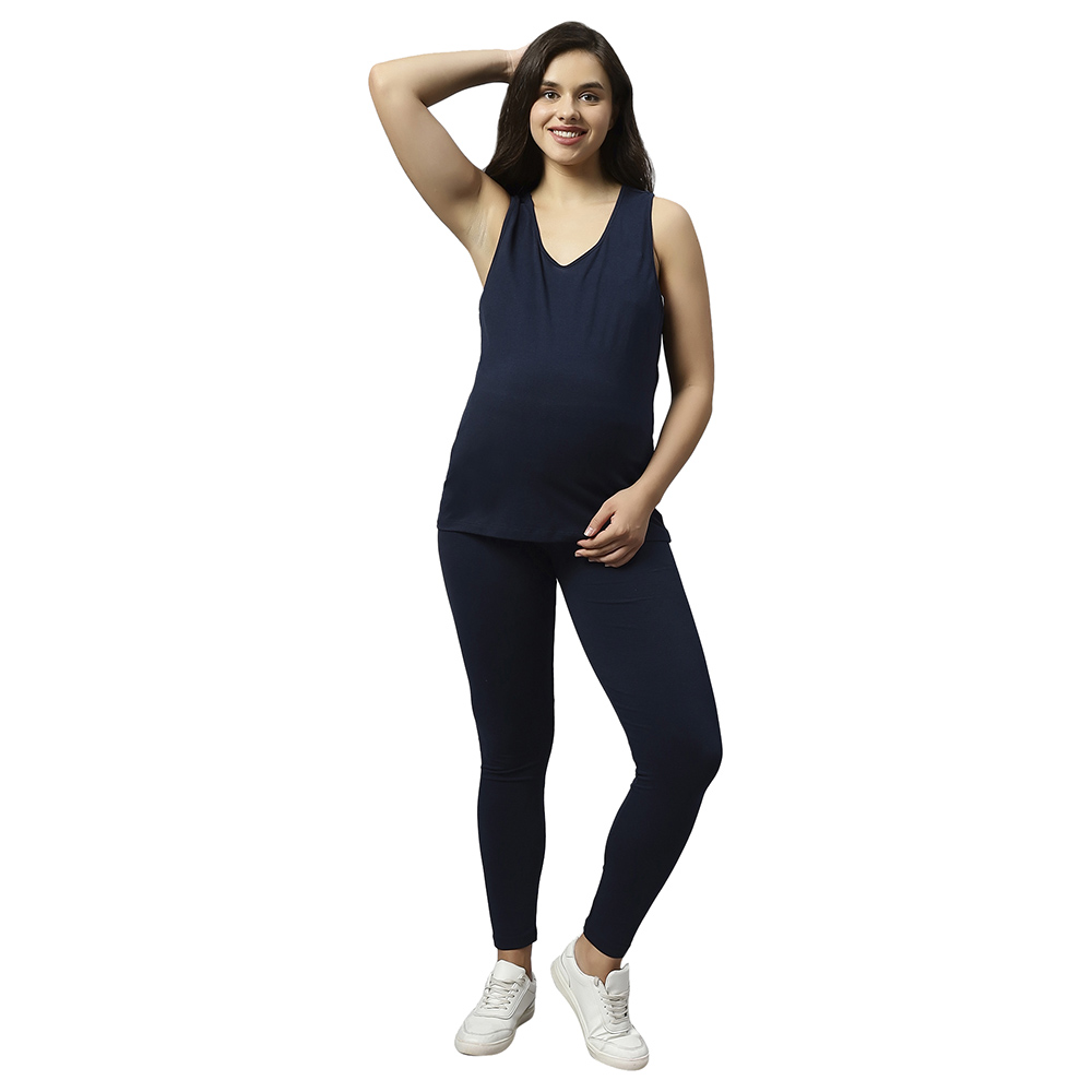 Tummy - Maternity Tank Top - Dark Blue