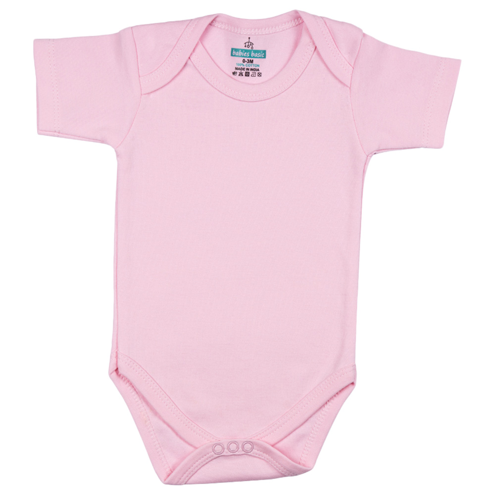 Babies Basic - 6pc-Set - 100% Cotton Girls Short Sleeves Bodysuit