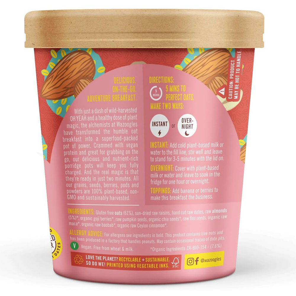 Wazoogles Superfood - Supernatural Oats - Goji & Almond Muesli Pot