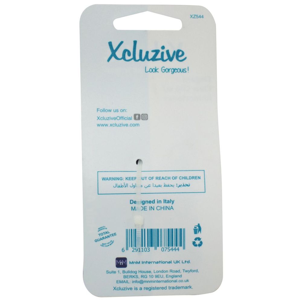 Xcluzive - Fancy Claw Clip w/ Rhinestones - Brown