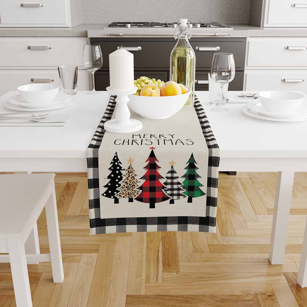 Highland - Merry Christmas Tree Themed Table Runner - 33 x 178 cm