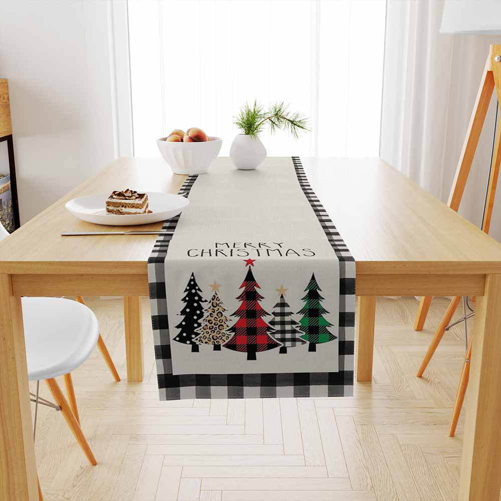 Highland - Merry Christmas Tree Themed Table Runner - 33 x 178 cm