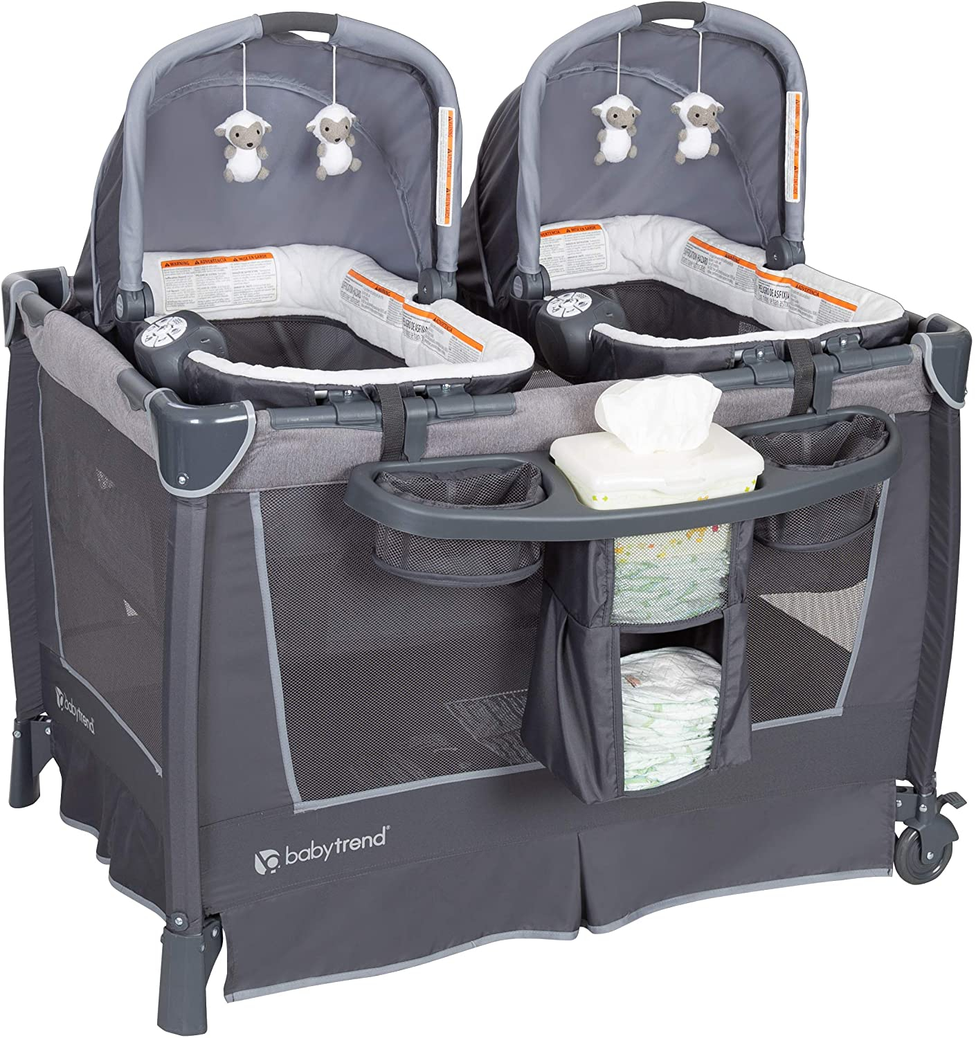 Babytrend - Retreat Twins Nursery Center - Grey