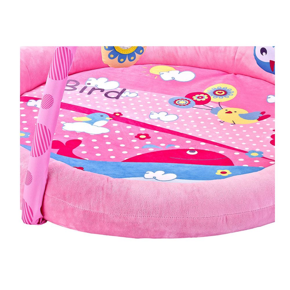 Little Angel - Baby Activity Gym Playmat & Hanging Rattle Toys - Pink