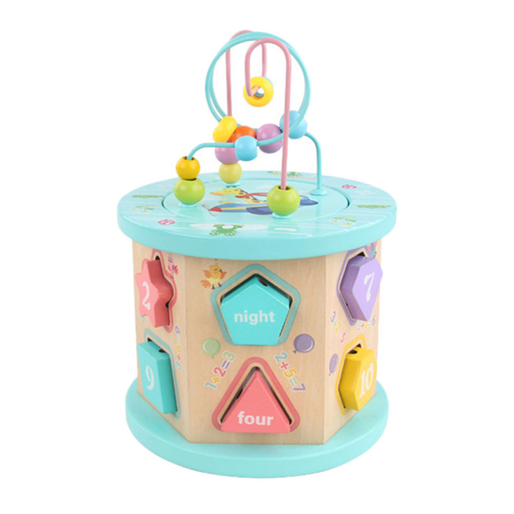 Factory Price - Felix 12 Holed Activity Cube With Beads Maze (Exclusive)